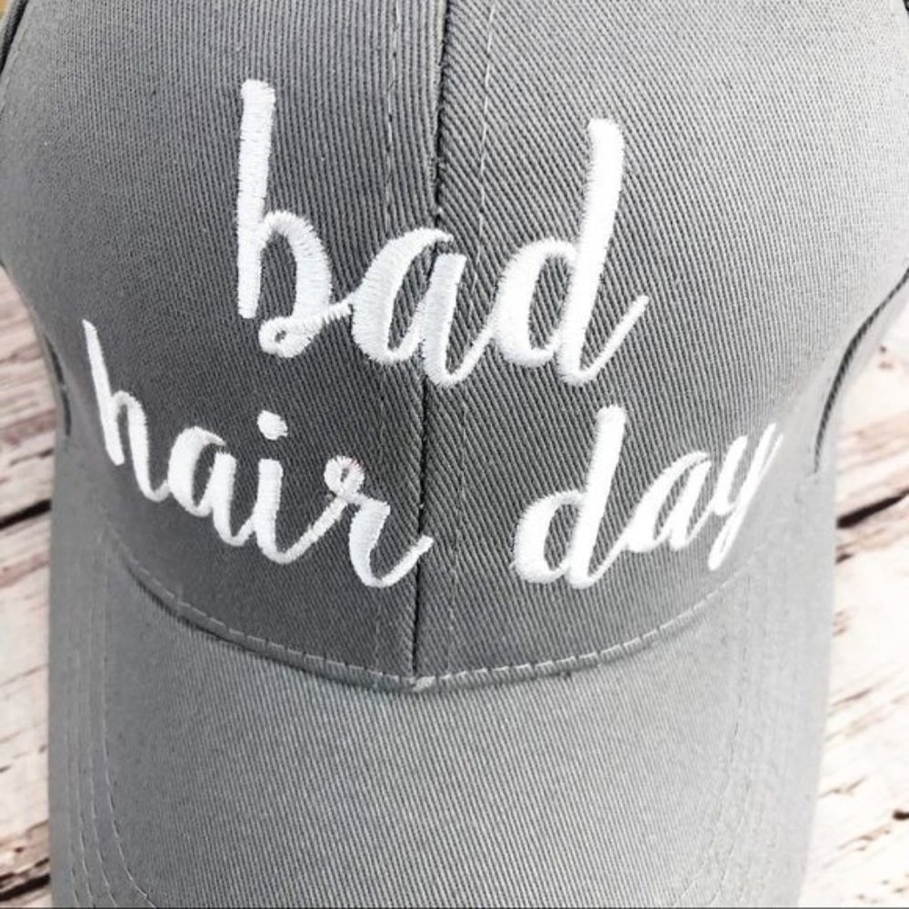 "BAD HAIR DAY" - Embroidered Adjustable‎ Ball Cap - Picture 4 of 6